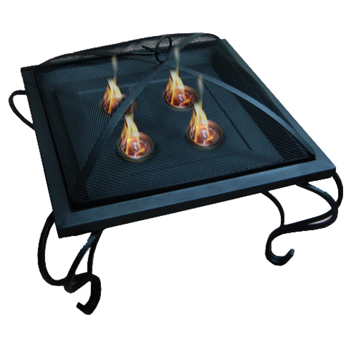 Paramount Outdoor Gel/Wood Fire Pit (GFP-209-BK-TO) - Black